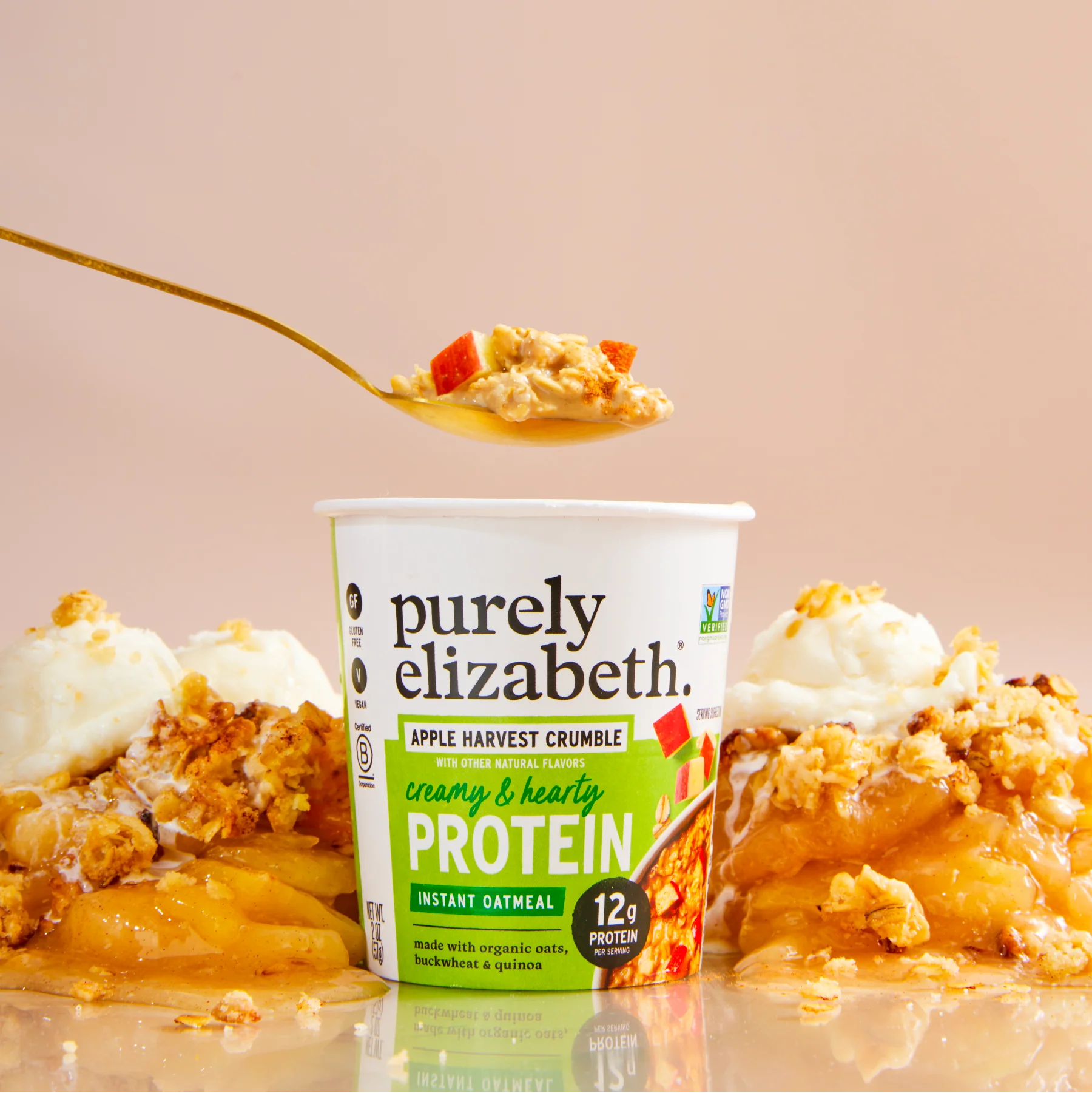 Apple Harvest Crumble Protein Oatmeal Cup - Image 3