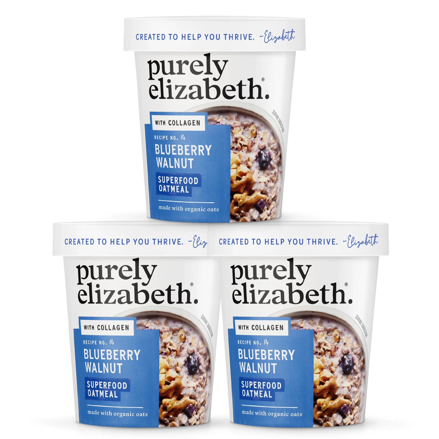 Blueberry Walnut Superfood Oat Cup with Collagen - 3 Pack - Image 4