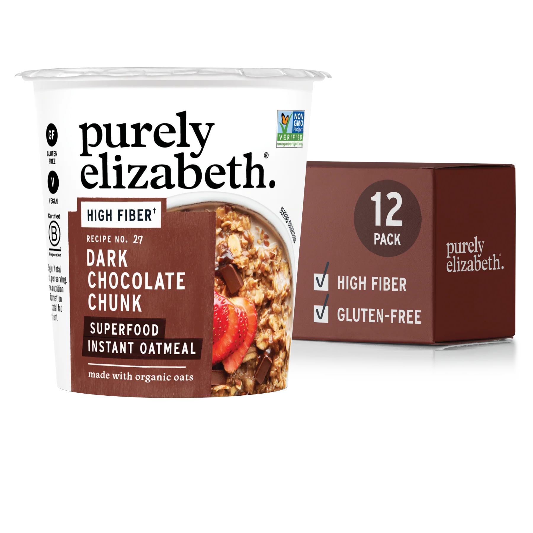 Dark Chocolate Chunk Superfood Oat Cup with Prebiotic Fiber - Image 7