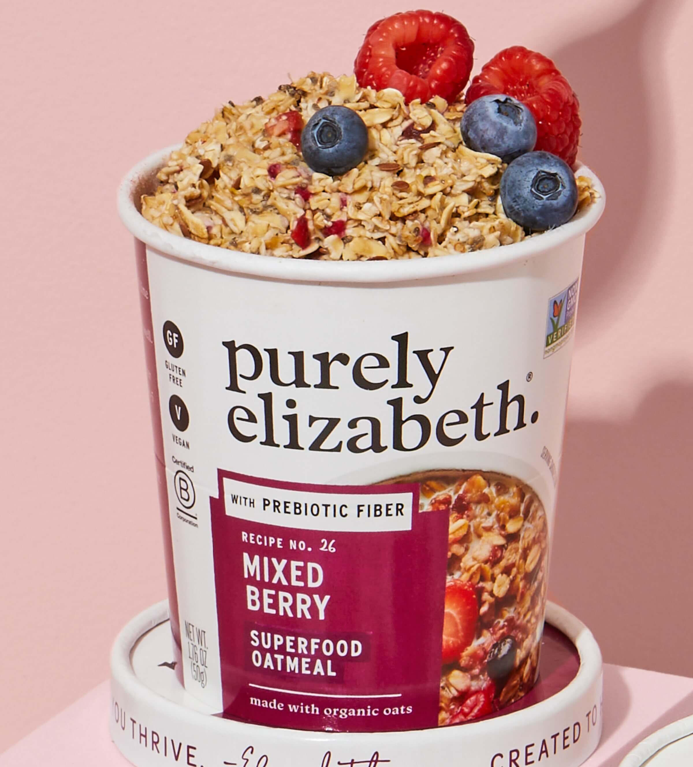 Mixed Berry Superfood Oat Cup with Prebiotic Fiber - Image 3