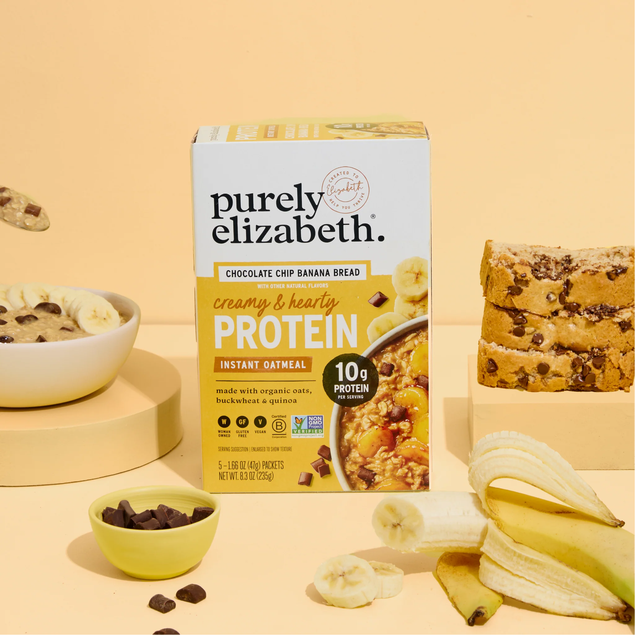 Chocolate Chip Banana Bread Instant Protein Oatmeal - Image 3