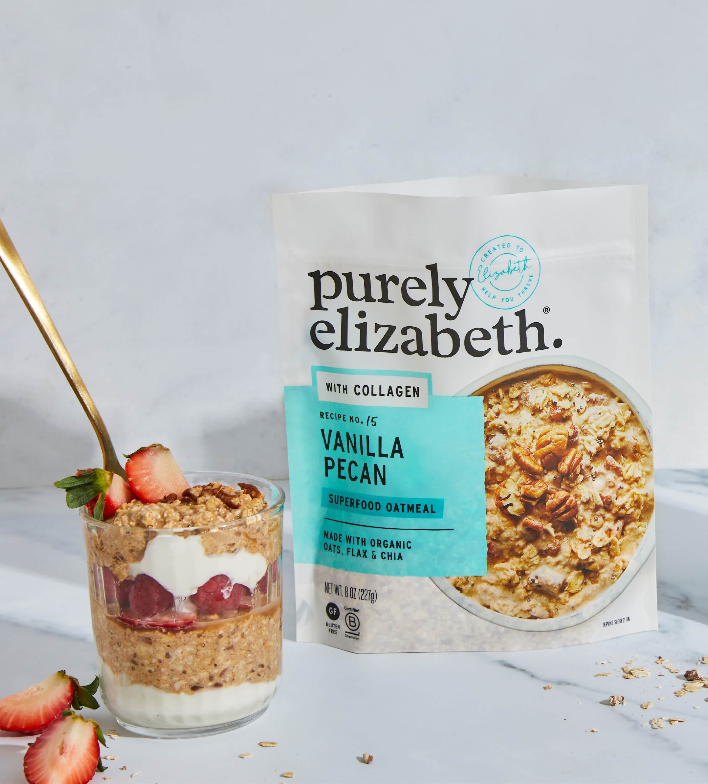 Vanilla Pecan Superfood Oatmeal Pouch with Collagen - Image 3